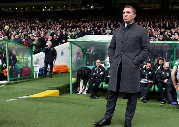 Celtic manager Brendan Rodgers saw his side defeat Hearts 4-0 at Parkhead. Picture: SNS