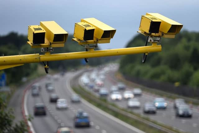 Average speed cameras on the A9. Picture: PA