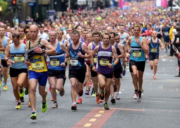 The Bank of Scotland Great Scottish Run half marathon gets underway