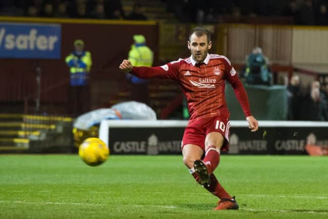 Niall McGinn was left out of Aberdeens League Cup final line-up but has since scored seven goals in seven appearances. Picture: SNS.
