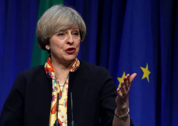 Prime Minister Theresa May in Dublin. Picture: PA