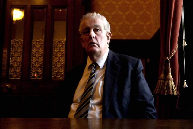 Father of the House Tam Dalyell pictured in the House of Commons in 2004

Father of the House, MP Tam Dalyell in the House of Commons, Westminster, central London, Tuesday 13th January 2004. The 71 year old Labour veteran, who has served as an MP for over 40 years is planning to retire from Politics after his Linlithgow constituency's borders are to be changed. See PA story POLITICS Dalyell. PA Photo: Chris Young