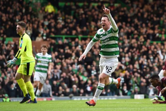 Celtic's Callum McGregor opened the scoring in the 4-0 win over Hearts on Sunday. Picture: Craig Williamson/SNS