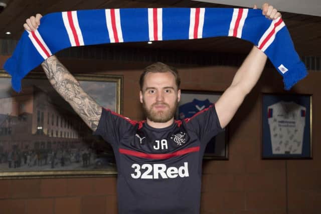 New Rangers goalkeeper Jak Alnwick is unveiled to the media. Picture: SNS