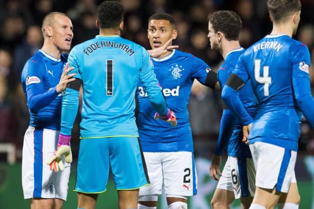 Rangers players hold on internal inquiry as the Ibrox side are well beaten at Tynecastle. Picture: SNS
