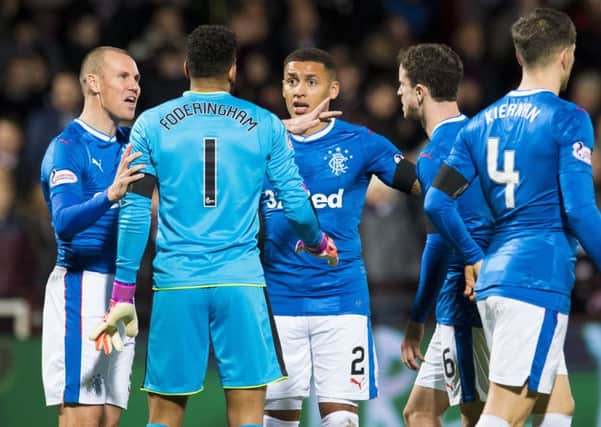 Rangers players hold on internal inquiry as the Ibrox side are well beaten at Tynecastle. Picture: SNS
