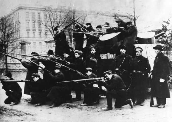 Workers in Petrograd fighting during demonstrations in the Russian Revolution, 1917. Picture: Keystone/Getty Images