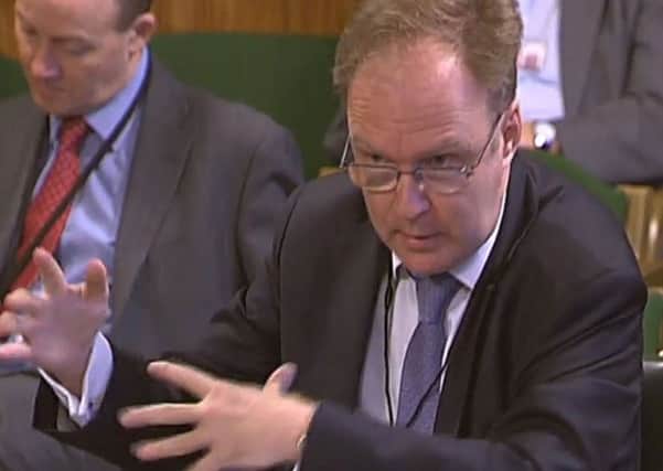 Sir Ivan Rogers, former UK permanent representative to the EU, gives evidence to the Commons European Scrutiny Committee. Picture: PA