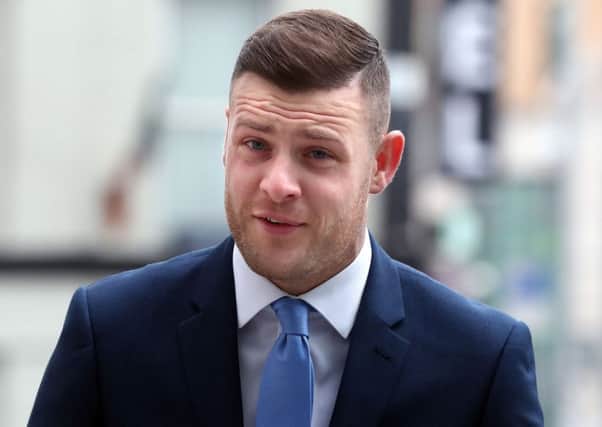 Footballer Anthony Stokes arrives at Dublin's Circuit Criminal Court for a sentencing hearing for assaulting an Elvis impersonator in a nightclub. Picture; Niall Carson/PA Wire