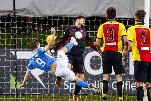 St Johnstone's Steven MacLean opens the scoring. Picture: Roddy Scott/SNS