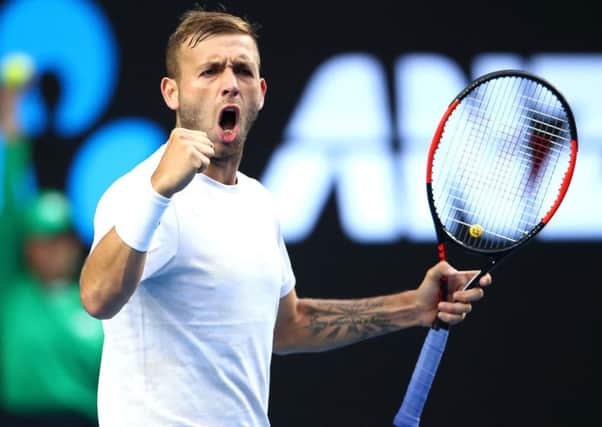 In the absence of Andy Murray, Dan Evans steps up as the lead player for Great Britain. Picture: Getty.