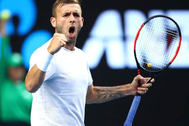 In the absence of Andy Murray, Dan Evans steps up as the lead player for Great Britain. Picture: Getty.