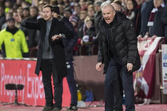Mark Warburton watched his side lose 4-1 to Hearts on Wednesday evening. Picture: SNS