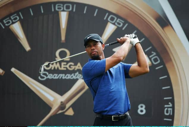 Tiger Woods was walking gingerly during the opening round of the Omega Dubai Desert Classic. Picture: Getty Images