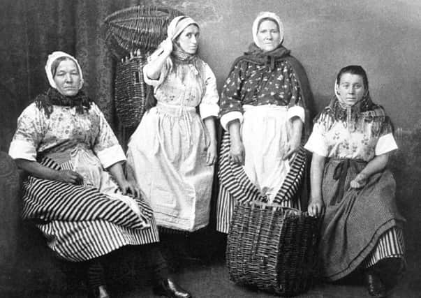 Newhaven fishwives in traditional costumes