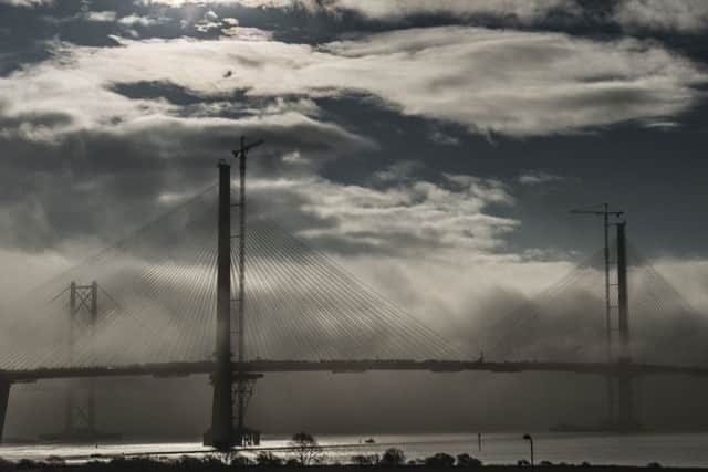 A view of the crossing from the north shore with the Forth Road Bridge in the background. Picture: Andrew O'Brien