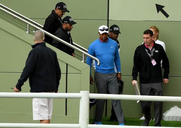 Tiger Woods was forced to withdraw from the second round of the Dubai Desert Classic.  Picture: Ross Kinnaird/Getty Images