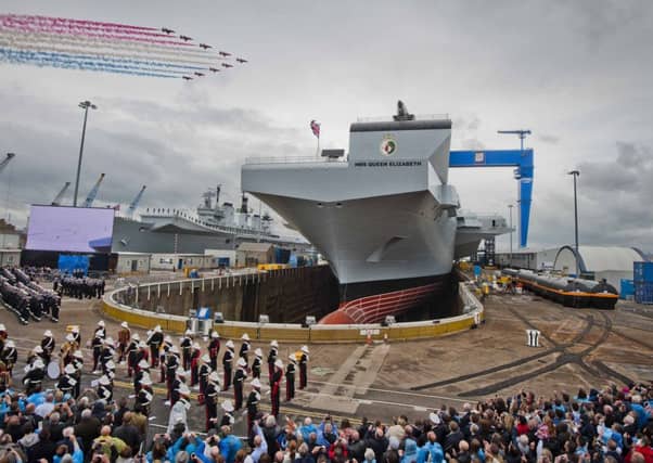 HMS Queen Elizabeth at Rosyth. Scotland is set to become an increasingly important part of the UK's defence complex. Picture: Getty Images