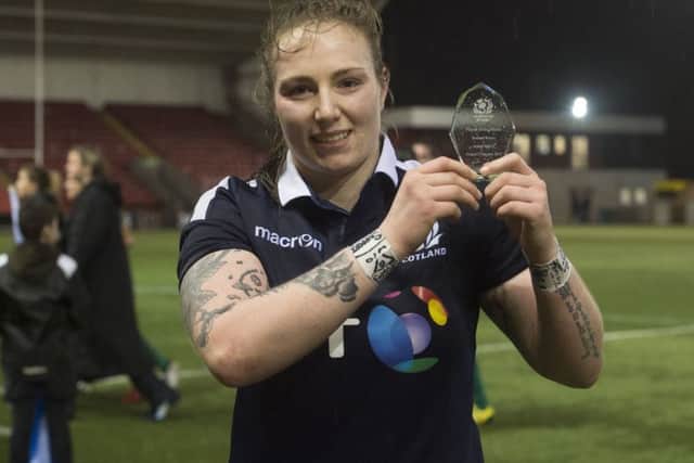 Scotland's Jade Konkel scored two tries and was named player of the match. Picture: Bill Murray/SNS/SRU