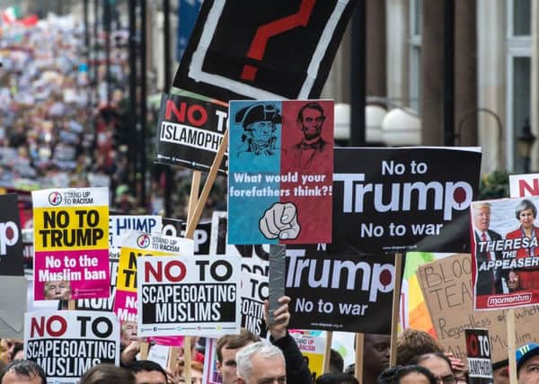 A visit by Donald Trump to Scotland is likely to lead to massive protests. Picture: Pete Maclaine/i-Images