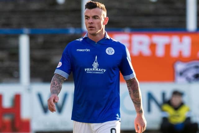 Derek Lyle opened the scoring in the 71st minute.  Picture: SNS