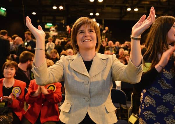 Nicola Sturgeon celebrates SNP success during the 2012 Scottish local election count in Glasgow. Picture: Jeff J Mitchell/Getty Images