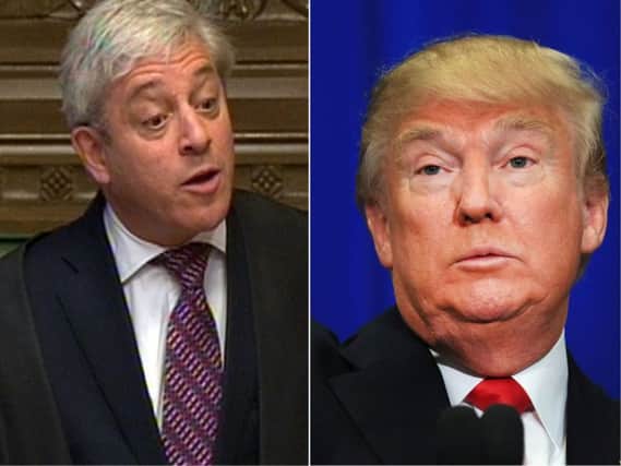 John Bercow will not let Donald Trump speak in the House of Commons. Picture: TSPL