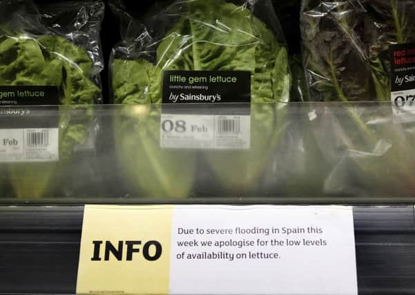 Europe is suffering a shortage of certain vegetables due to bad weather, with some UK stores rationing lettuces. Picture :Kirsty Wigglesworth/AP