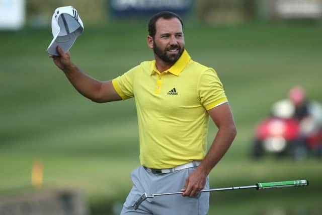 Sergio Garcia, pictured celebrating his weekend win in Dubai, is unlikely to play in either the Irish or Scottish Open this summer. Picture: Getty Images
