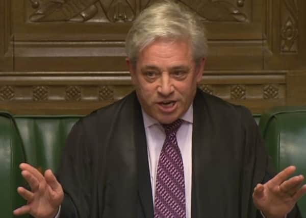 Speaker of the House of Commons John Bercow responds to a point of order from Labour politician Stephen Doughty on the state visit of US President Donald Trump to the UK. Picture: UK  / AFP PHOTO / PRU
