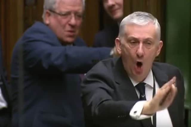 Lindsay Hoyle attempts to calm things down in the House of Commons. Picture: Contributed