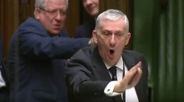 Lindsay Hoyle attempts to calm things down in the House of Commons. Picture: Contributed