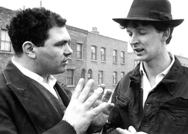 Eduardo Paolozzi (on left) in a still from the film. Picture: Contributed