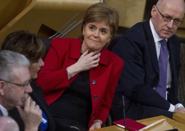 First Minister Nicola Sturgeon at Tuesday's Holyrood debate on Brexit