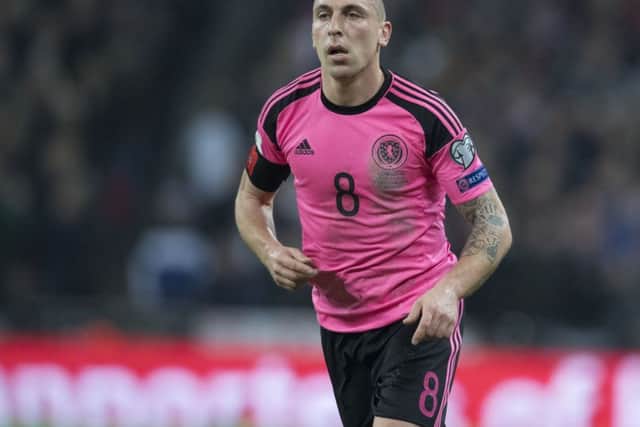 Scott Brown in action for Scotland against England at Wembley. Picture: Alan Harvey/SNS