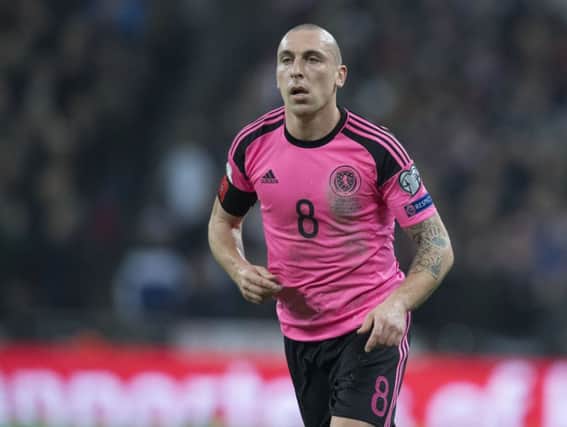 Scott Brown in action for Scotland against England at Wembley. Picture: Alan Harvey/SNS