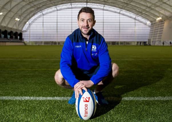 Scotland captain Greig Laidlaw takes a break from training to look ahead to the Six Nations match against France in Paris. Picture: Paul Devlin/SNS