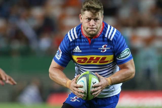 Oli Kebble playing for the Stormers where he is a team-mate and friend of Scotland centre Huw Jones. Picture: Carl Fourie/Gallo Images/Getty Images