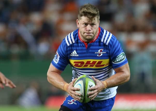 Oli Kebble playing for the Stormers where he is a team-mate and friend of Scotland centre Huw Jones. Picture: Carl Fourie/Gallo Images/Getty Images