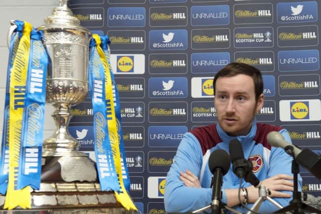 Hearts head coach Ian Cathro speaks to the press ahead of his side's Scottish Cup tie against Hibernian