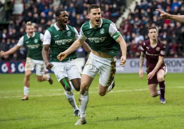 Hibs came back from 2-0 down at Tynecastle - and would ultimately defeat Hearts - on their to winning the Scottish Cup. Picture: SNS