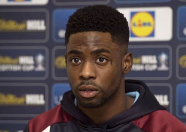 Hearts' Lennard Sowah found it 'weird' to defeat Hamburg when he played for St Pauli. Picture: SNS.