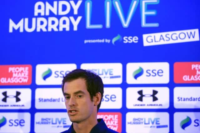 Andy Murray will take on Roger Federer in Glasgow later this year. Picture: John Walton/PA Wire