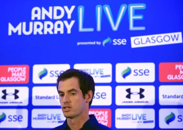Andy Murray will take on Roger Federer in Glasgow later this year. Picture: John Walton/PA Wire