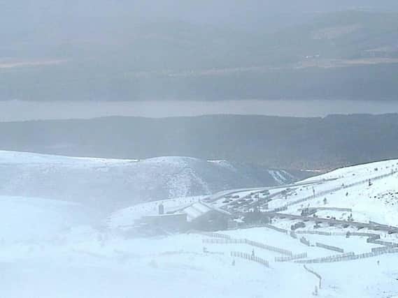 Snow at the CairnGorm Mountain snow sports centre today. Picture: CairnGorm Mountain