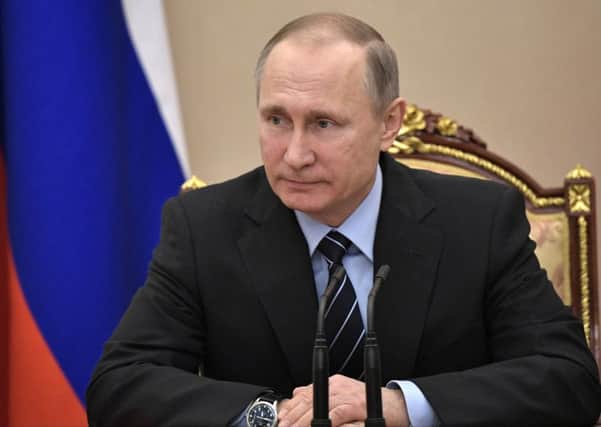 Russian President Vladimir Putin has apologised after a Russian airstrike mistakenly killed at least three Turkish soldiers in Syria. Picture: Alexei Nikolsky/Pool Photo via AP