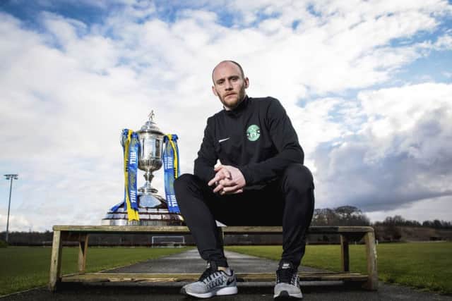 Hibs captain David Gray missed the fourth-round win over Bonnyrigg Rose through suspension but is back for the cup derby with Hearts. Picture: SNS