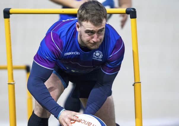 Scotland's key man, full-back Stuart Hogg in training before the squad flew to Paris. Picture: Gary Hutchison/SNS/SRU