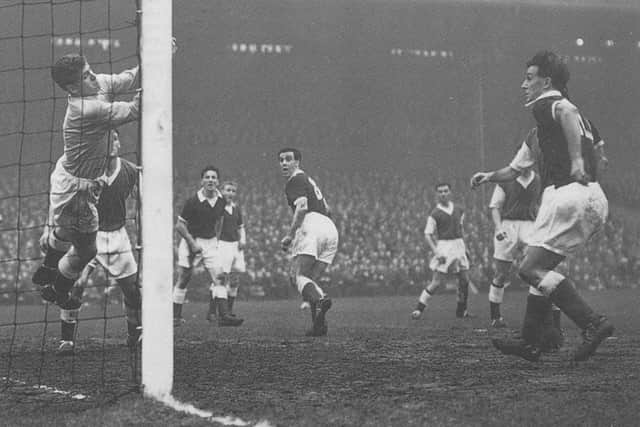 Hearts hosted their city rivals in the third round of the Scottish Cup in 1958, Hibs edging it 4-3, before losing to Clyde in the final
