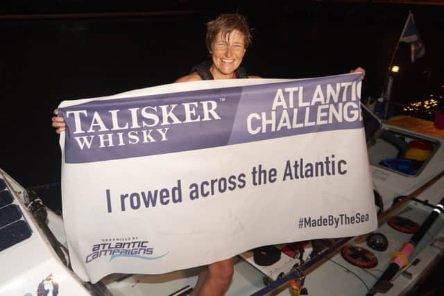 Her time of 59 days, 19 hours and 14 minutes makes her the fastest woman to cross the Atlantic solo in the 30-year history of the race, dubbed the world's toughest row. Picture; PA